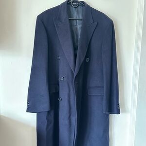 Burberry Men's Dark Blue Trench Coat